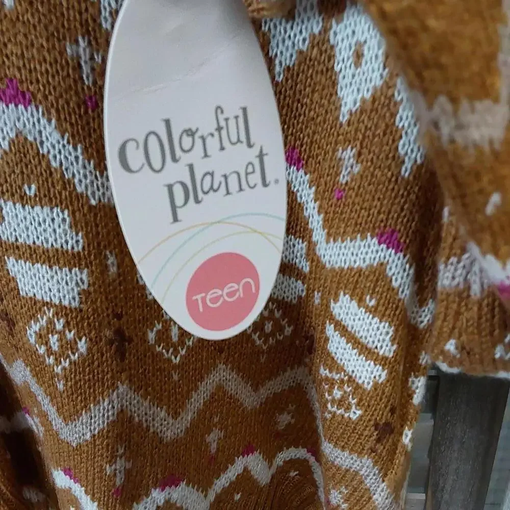 Girls' Hoodie Pullover Sweater | Colorful Planet | Large (14)